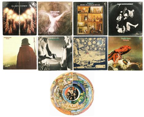 Prog/Psych/Rock LP collection. Thirteen 12" albums.
Mick Abrahams Band; 'At Last' (CHR1005), Gentle Giant; 'Octopus' (6360 08