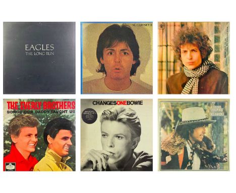 Rock/Folk LP collection. Six 12" albums.
Bob Dylan; 'Blonde On Blonde' (66012), Bob Dylan; 'Desire' (CBS 86003), The Everly B