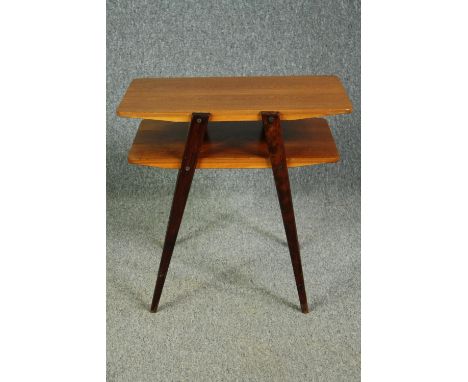 A vintage teak Scandinavian lamp table. H.54 W.58 D.41cm. 