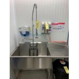 Évier ERL simple avec extension droite et rinseur - 61 x 27 "