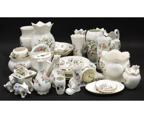 A comprehensive and large collection of Aynsley Pembroke pattern china, to include vases, 33cm high, watering can, decorative