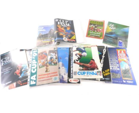 Football Programmes, Various FA Cup Finals, 1982, 1983 with replay, 1984, 1985, 1986, 1987, 1988, 1989, 1990 with replay, 199