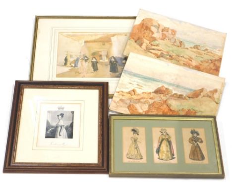 Peter Cochrane. Queen Victoria engraved booklet print, bearing her signature (printed), 19cm x 14cm, after Russell Flint, Dun