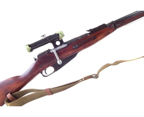 Mosin Nagant M91/30 PU Sniper Rifle 7.62 x 54R, serial number TP252, the receiver dated 1943 and stamped with Tula star and a