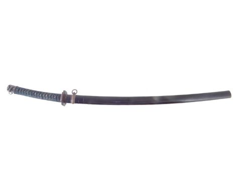 Japanese WWII period katana, mounted for civilian use possibly a home defence sword, the tang signed 'Kato Jumyo'Kato Zennosu