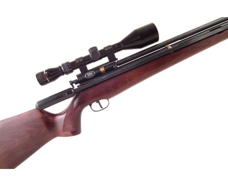 Titan JB1 .22 air rifle, single stroke pneumatic action, serial 001187, fitted with Tasco 3-9 x 50 scope, with hard case, 109