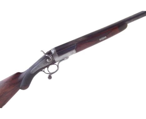 R Robinson 10 bore rotary under lever single barrel shotgun, serial number 50997 36 inch barrel engraved R. Robinson Hull 868