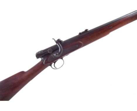 Calisher and Terry .30 bore capping breach loading carbine, 21" round barrel engraved 'Terry's Patent 30 bore' fitted with la