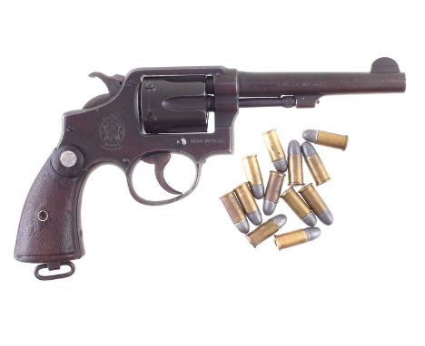 Deactivated Smith and Wesson .38 Revolver, US Property stamped and marked 'NZ' for New Zealand Issue, serial number 7087, wit