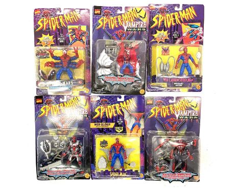 A mixed lot of vintage 1990s ToyBiz Spider-Man collectible figurines in original boxes, to include: - Spider Wars: Dopplegang