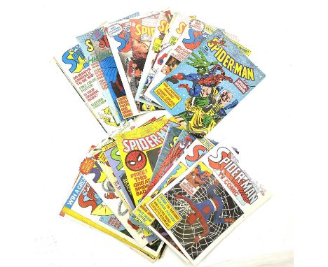 A quantity of vintage 1980s Spider-Man comic books