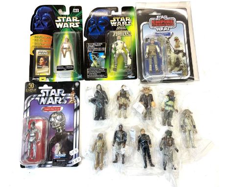 Mixed lot of vintage and modern Star Wars figurines to include:- 1997 Hasbro Hoth Rebel Soldier from The Empire Strikes Back 