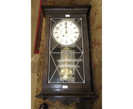 The Gledhill-Brook Time Recorders Ltd oak-cased clock, 88cm high, (clock only).
