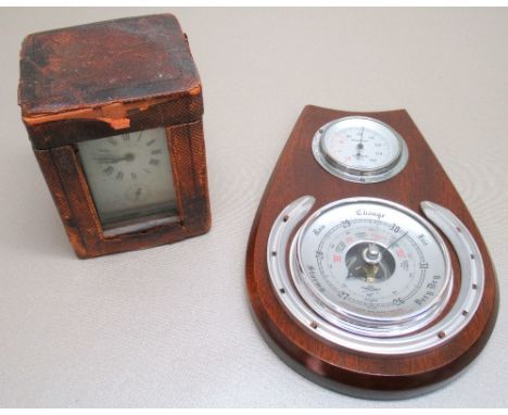 LATE 19th CENTURY FRENCH CARRIAGE CLOCK WITH A WHITE ENAMELLED DIAL INSCRIBED C. GUILLEMIN & CIE PORT LOUIS, MAURICE AND SUBS