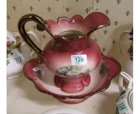 Reproduction small Wash Basin &amp; Jug: height 26cm 