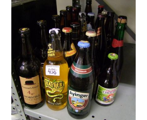 A quantity of craft beers: Robin Hood, Ruby Porter etc. 