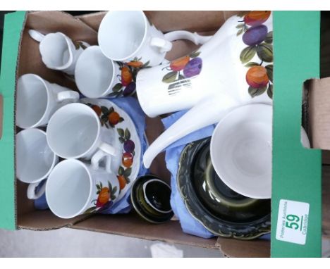 J &amp; G Meakin Fruit patterned Coffee Set: 21 pieces 