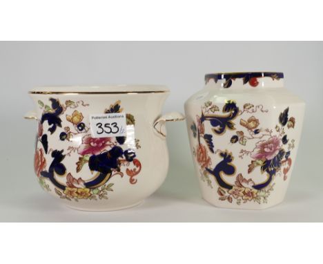 Masons Mandalay planter and vase: height of tallest 16cm (2) 