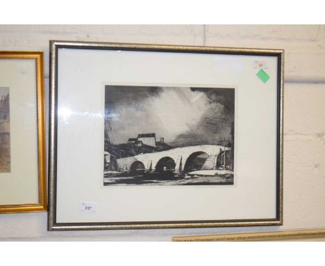 An etching signed by Ryden