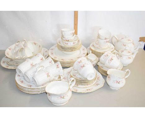 Quantity of Duchess china tea wares and dinner wares including dinner plates, side plates, teapot, coffee pot, cups, saucers,