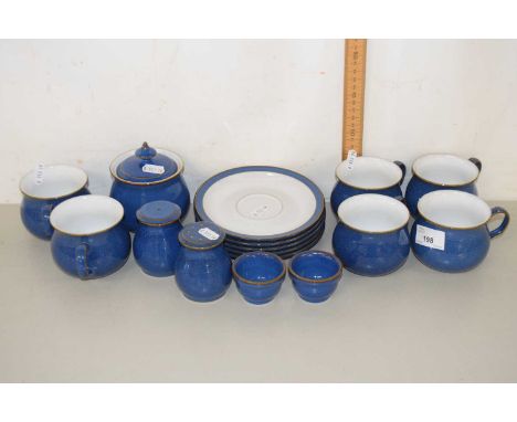 Group of Denby ware cups and saucers