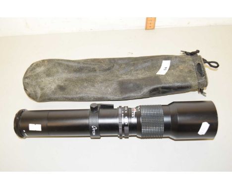 A long distance camera lens by Opton in original case
