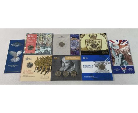 ROYAL MINT; eight £2 Uncirculated Coin Packs comprising In Peace Goodwill, 1945-1995, The End of World War II, 1945-2005, 60t