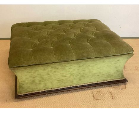 A 19th century sarcophagus shaped ottoman, with upholstered sides and button back to the top, height 44cm, width 118cm, depth