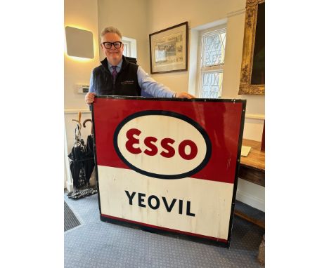 An enamel sign of local interest, Esso, Yeovil, 122 x 122 cm Provenance: Removed by the owner when the depot closedgenerally 