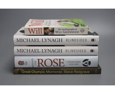 Redgrave, Steve – Great Olympic Moments, 8vo, signed, (dj present) Headline 2011.Jones, Stephan and Cain, Nick – Behind The R