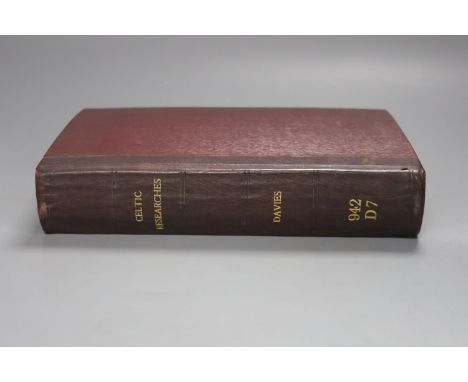 Davies, Edward – Celtic Researches …, Subscriber’s list, 2 plates, later leather backed library cloth, with gilt classmark an