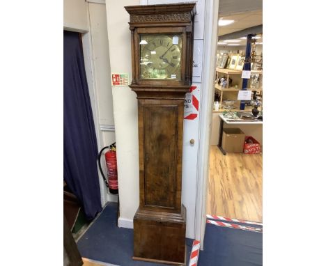 An 18th century thirty hour walnut longcase clock, William Monk, Berwick St John, height 188cmA