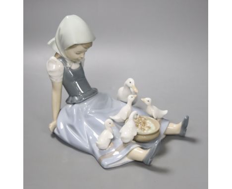 A Lladro group 'My Hungry Brood', no 5074, 17cm high