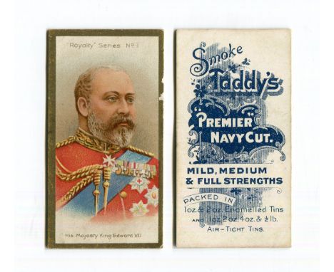 A set of 25 Taddy 'Royalty Series' cigarette cards, together with 9 Taddy 'Territorial Regiments', 15 Taddy 'Prominent Footba