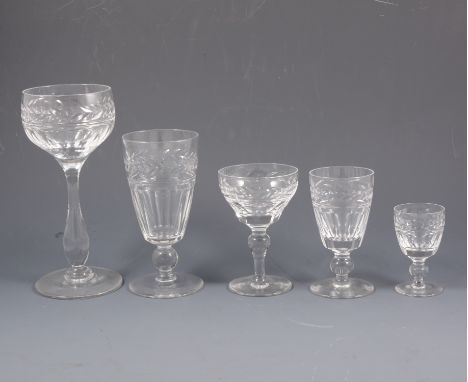 Part suite of Stuart crystal, table glassware; and a Caithness Carnival paperweight.