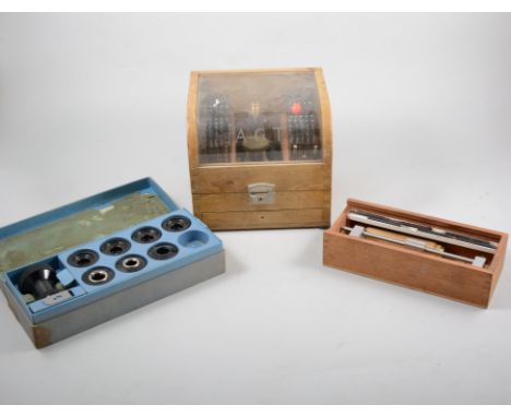 Large quantity of watchmakers tools, including drills, keys, bits, measures, etc.