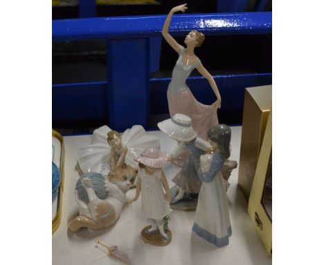 GROUP OF 6 VARIOUS NAO FIGURINE ORNAMENTS     