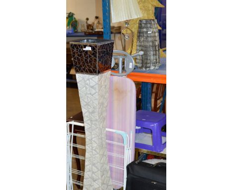FLOOR LAMP, DECORATIVE VASE, TABLE LAMP &amp; TREE DISPLAY     