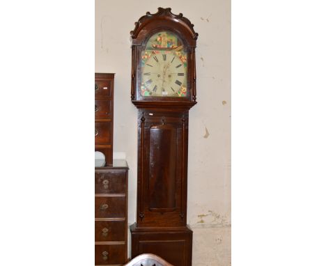 MAHOGANY CASED GRANDFATHER CLOCK BY MORTON, CAMNETHAN     