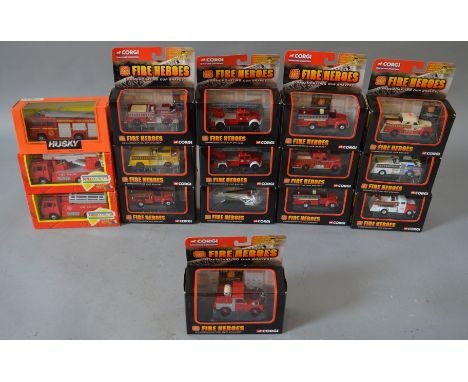 16 assorted Fire Engine models, mostly Corgi Fire Heroes, boxed.