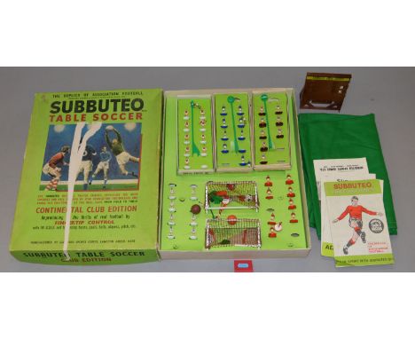 Subbuteo Club Edition set including 3 extra boxed team set (some players missing/damaged)