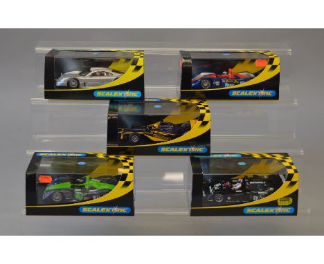 5 Scalextric cars: C2259; C2366; C2606; C2482; C2254, all cased