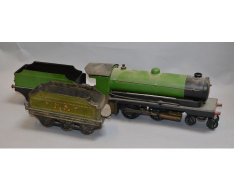 Live Steam. Bowman. 4-4-0 tender engine. Re-painted. Overall G with burner. Together with unrestored 4472 tender.
