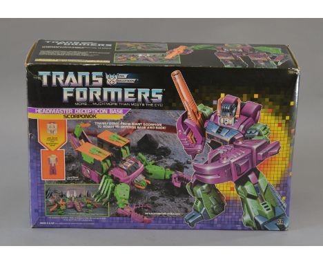 Vintage Takara Transformers Headmaster Decepticon Base Scorponok, appears VG/GB