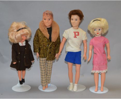 Four Pedigree Sindy dolls, 1960s: 'Marilyn' Sindy, marked Made in Hong Kong to head, no marking on body, wearing Dream Date; 