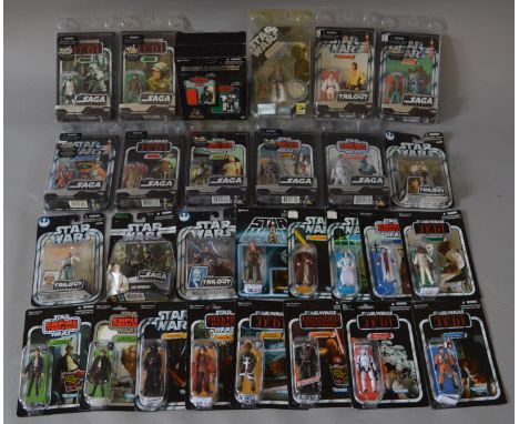 40 x Hasbro figures, all Vintage Collection, Saga Collection and Trilogy Collection, includes Vintage Collection Bounty Hunte