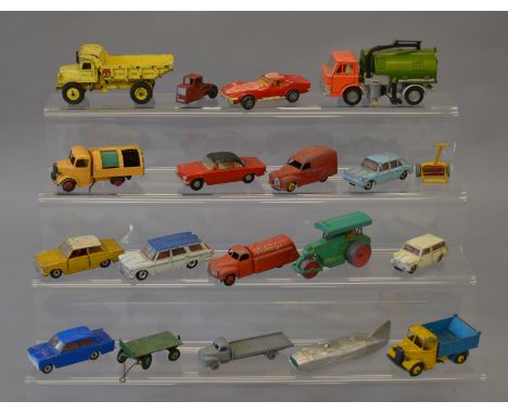 18 vintage playworn Dinky models