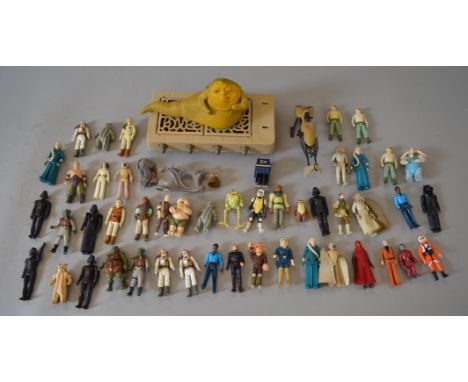 Kenner Star Wars: 48 x action figures; Speeder Bike; Jabba the Hutt with base. F-G+.