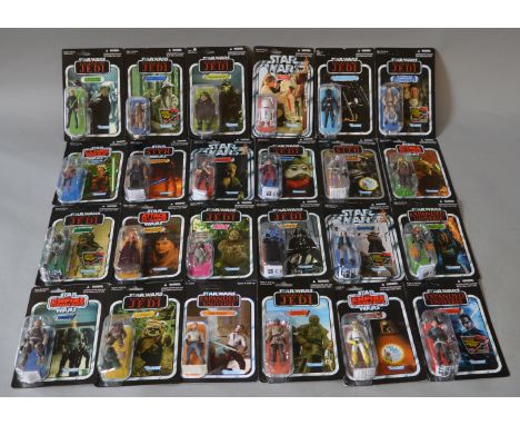 54 x Hasbro Star Wars Vintage Collection action figures. Carded, overall appear E.