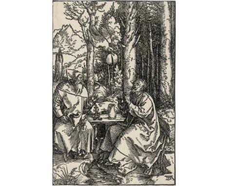   Dürer, Albrecht: Die Heiligen Einsiedler Antonius und Paulus  Die Heiligen Einsiedler Antonius und Paulus. Holzschnitt. 21,